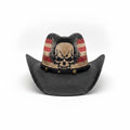 Black Cowboy Hat American Skull